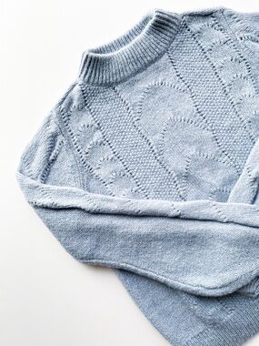 H&M Mockneck Pointelle Knit Sweater